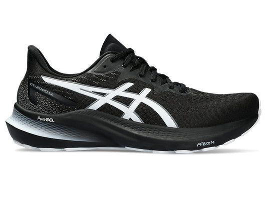 Men's Asics GT-2000 12, Black/White, 13 D Medium