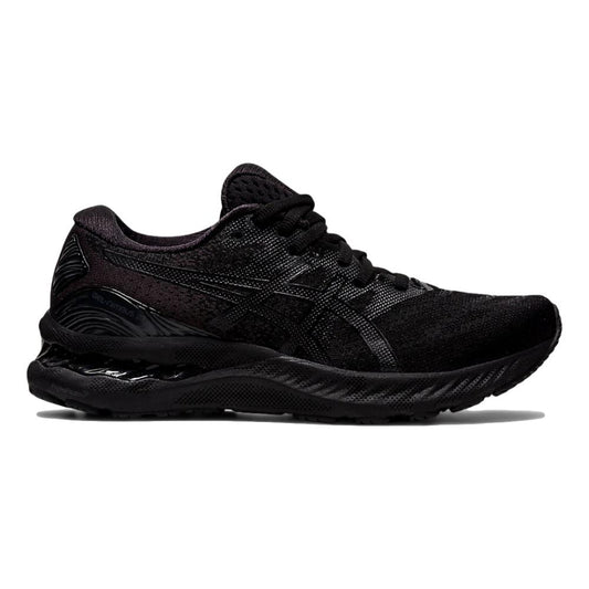 Women's Asics Gel-Nimbus 23, Black/Black, 9.5 D Wide