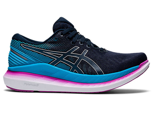 Women's Asics Glideride 2, French Blue/Digital Aqua, 7 B Medium