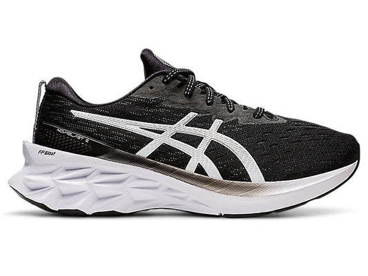 Women's Asics Novablast 2, Black/Pure Silver, 9.5 B Medium