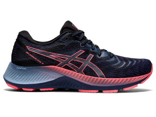 Women's Asics Gel-Kayano Lite 2, Thunder Blue/Blazing Coral, 11 B Medium