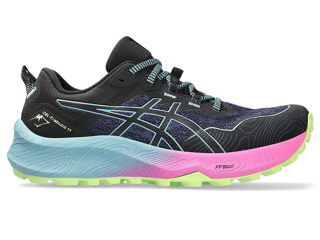 Women's Asics Gel-Trabuco 11, Black/Gris Blue, 7.5 B Medium
