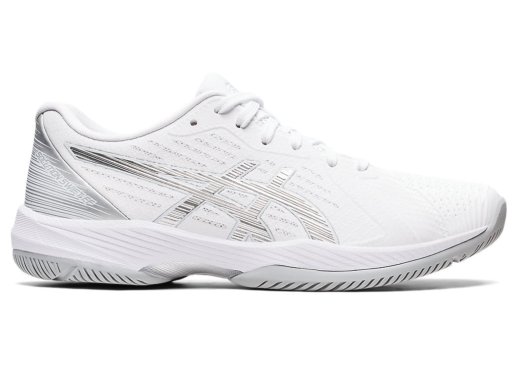 Women's Asics Solution Swift FlyteFoam, White/Pure Silver, 8 B Medium