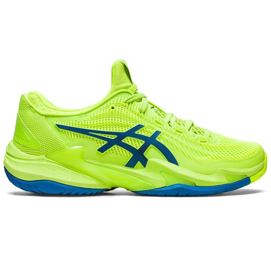 Women's Asics Court FlyteFoam 3, Hazard Green/Reborn Blue, 9.5 B Medium