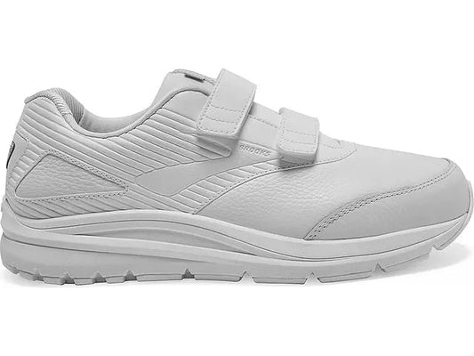 Women's Brooks Addiction Walker V-Strap 2, White/White, 10 2E Extra Wide
