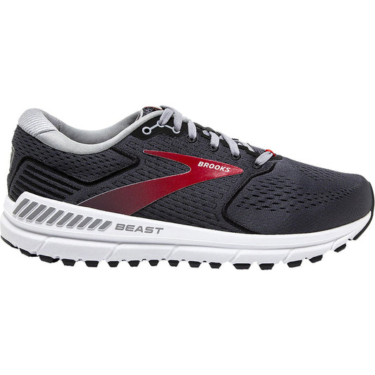 Men's Brooks Beast '20, Blackened Pearl/Black/Red, 12 4E Extra Wide