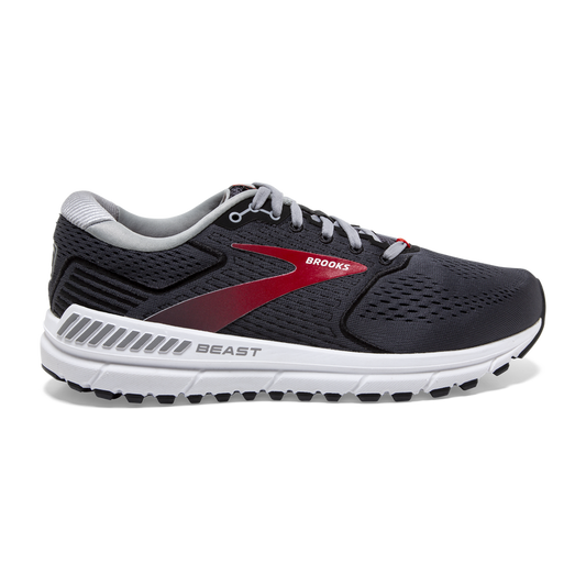 Men's Brooks Beast '20, Blackened Pearl/Black/Red, 12.5 2E Wide