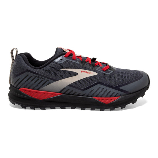Men's Brooks Cascadia 15 GTX, Black/Ebony/Red, 9.5 D Medium