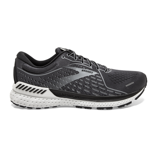 Men's Brooks Adrenaline GTS 21, Grey/Black, 11 4E Extra Wide