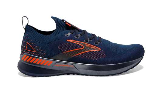 Men's Brooks Levitate Stealthfit GTS 5, Peacoat/Titan/Flame, 11 D Medium