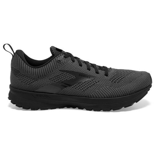 Men's Brooks Revel 5, Black/Ebony/Black, 12.5 D Medium