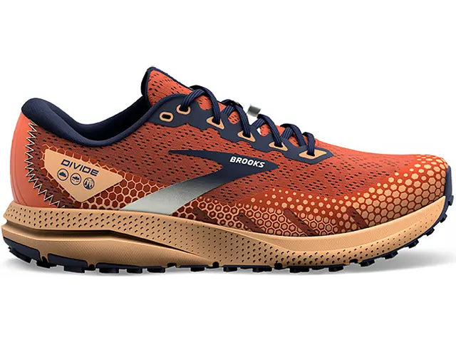 Men's Brooks Divide 3, Rooibos/Biscuit/Peacoat, 10.5 D Medium