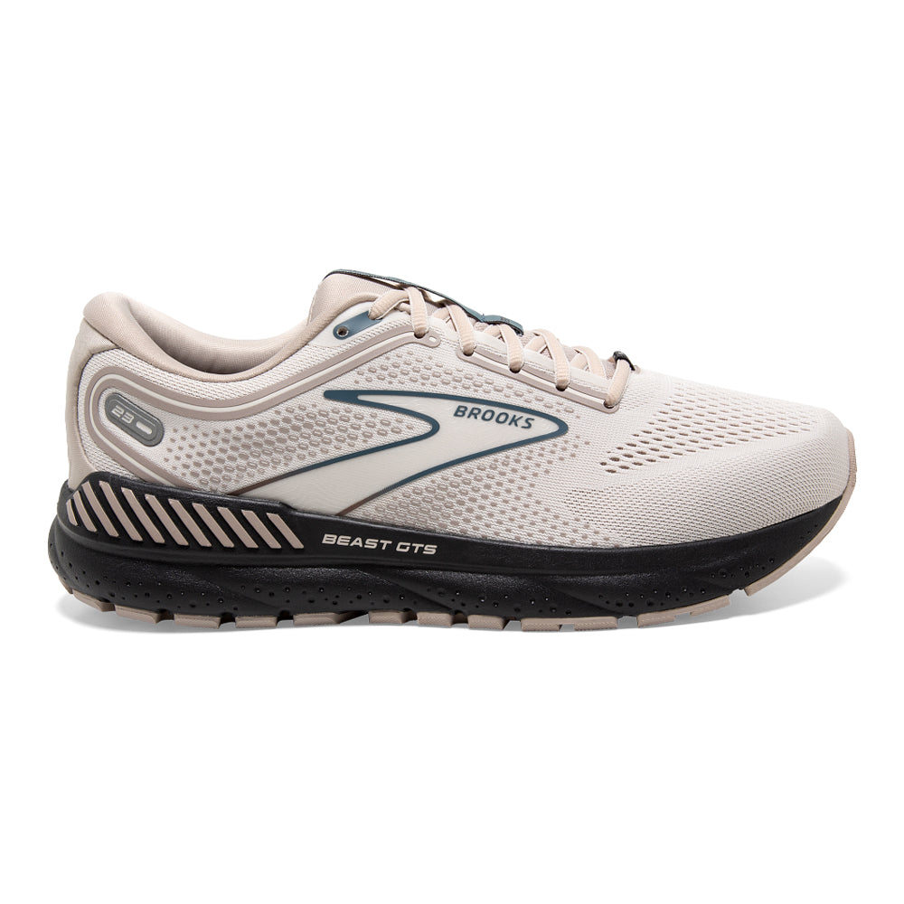 Men's Brooks Beast GTS 23, Chateau Grey/White Sand/Blue, 11 2E Wide