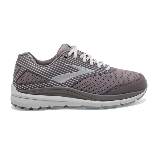 Women's Brooks Addiction Walker Suede, Shark/Alloy/Oyster, 10.5 D Wide