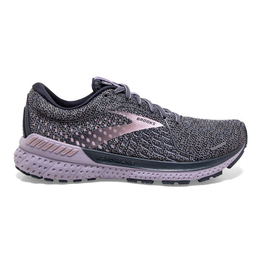 Women's Brooks Adrenaline GTS 21, Ombre/Lavender/Metallic, 9 D Wide