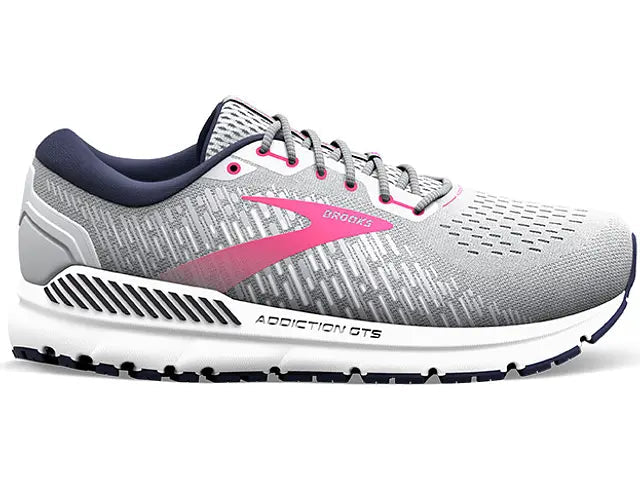 Women's Brooks Addiction GTS 15, Oyster/Peacoat/Lilac Rose, 7 B Medium