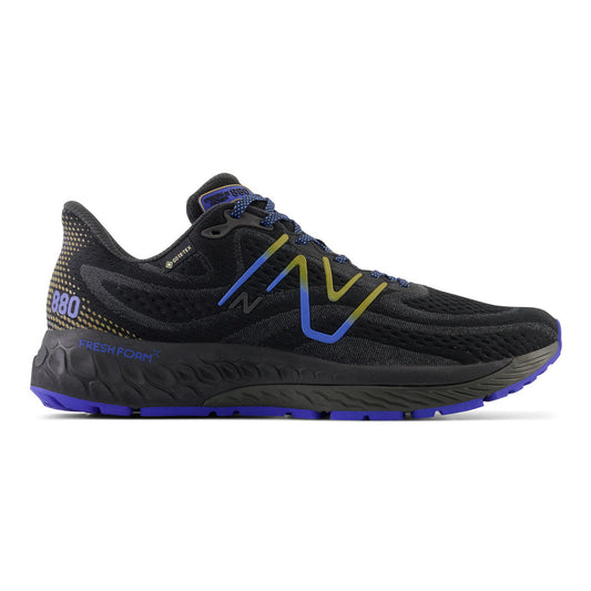 Men's New Balance Fresh Foam X 880v12 GTX, Black/Marine Blue, 10 D Medium