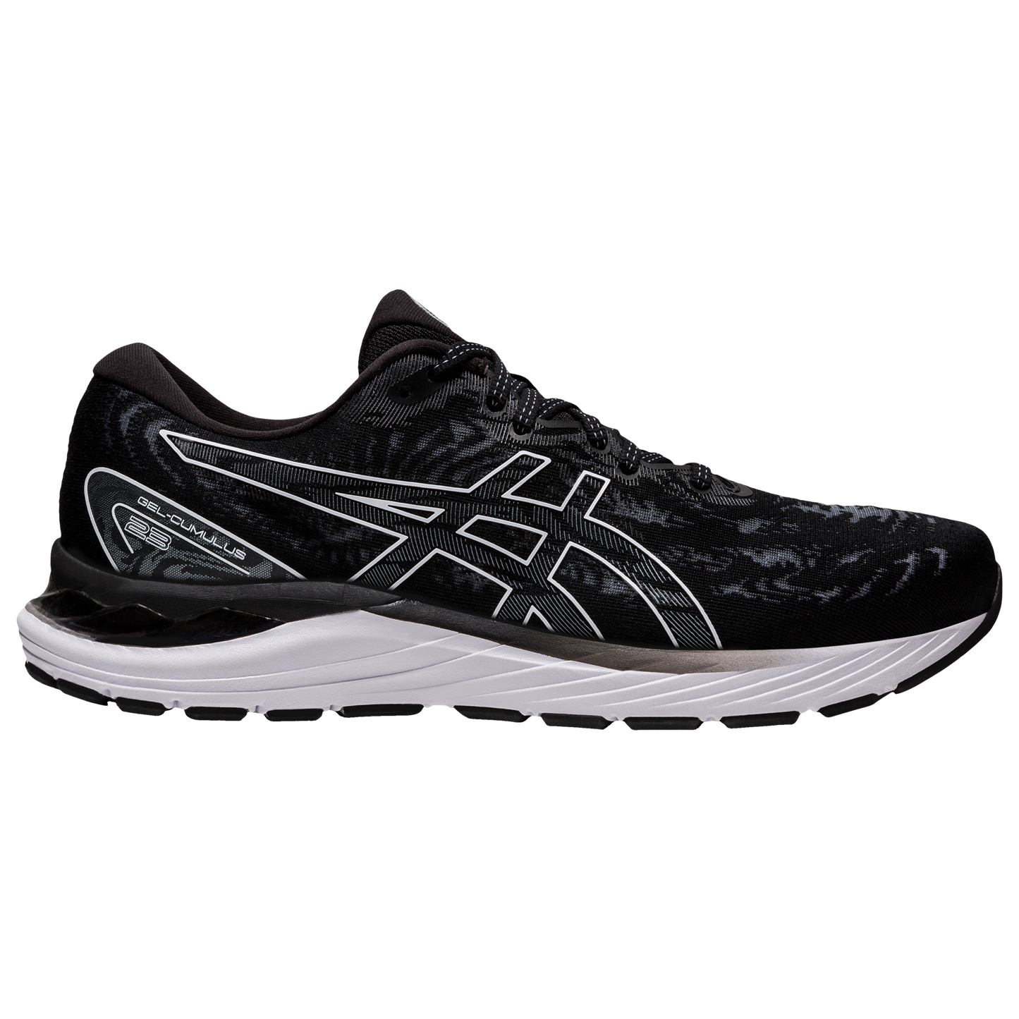 Men's Asics Gel-Cumulus 23, Black/White, 10 D Medium