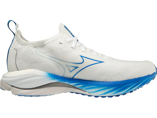 Men's Mizuno Wave Neo Wind, Undyed White/Peace Blue, 10.5 D Medium