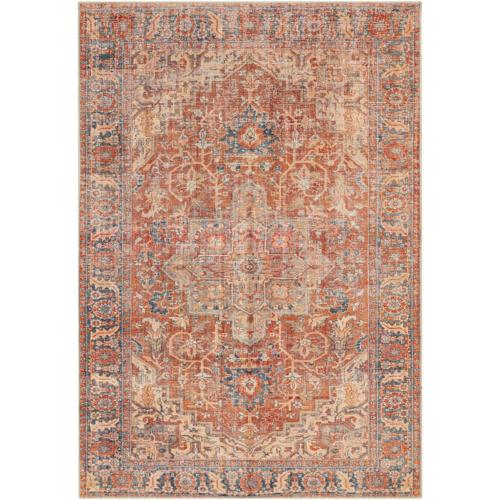 Art of Knot Adelbert Orange Traditional 9'*12' Machine Washable Area Rug