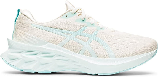 Women's Asics Novablast 2, Birch/Clear Blue, 6.5 B Medium