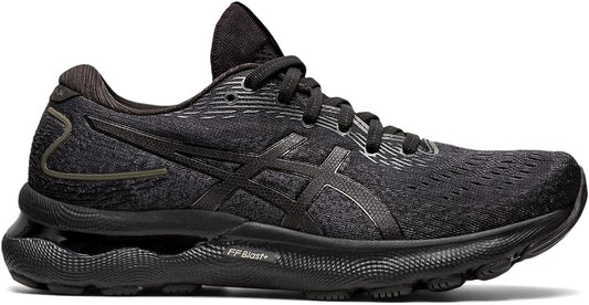 Women's Asics Gel-Nimbus 24, Black/Black, 8 D Wide