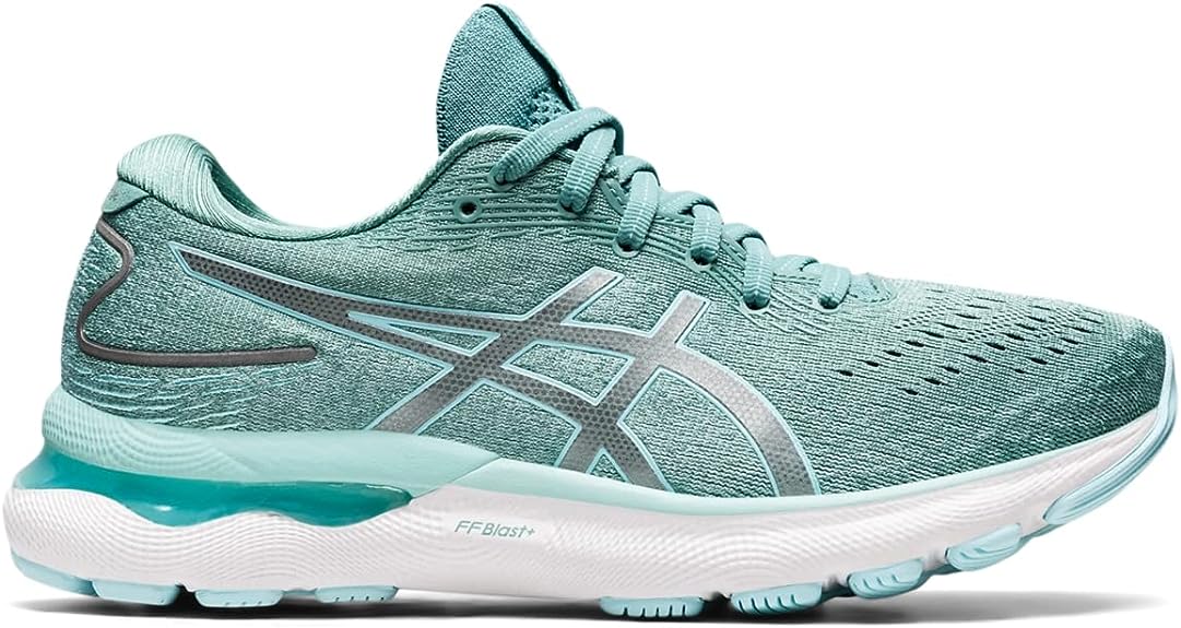 Women's Asics Gel-Nimbus 24, Sage/Clear Blue, 5 B Medium