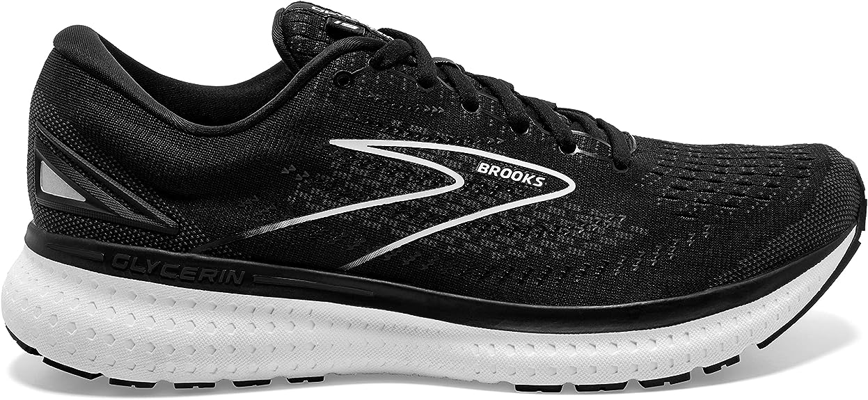Men's Brooks Glycerin 19, Black/White, 11.5 D Medium