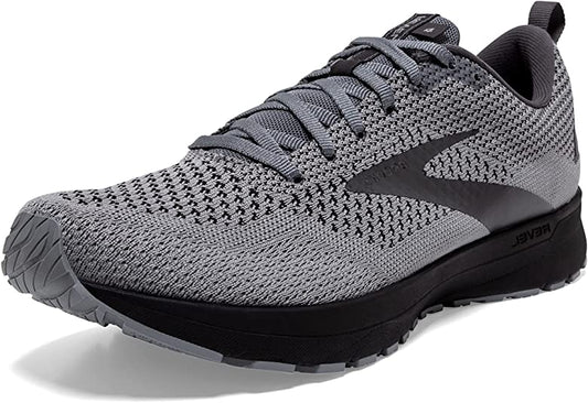 Men's Brooks Revel 4, Grey/Blackened Pearl/Black, 10.5 D Medium