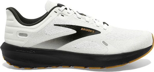 Men's Brooks Launch 9, White/Black/Tan, 12 D Medium