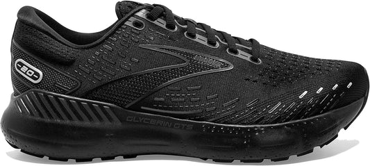 Men's Brooks Glycerin GTS 20, Black/Black/Ebony, 7 D Medium