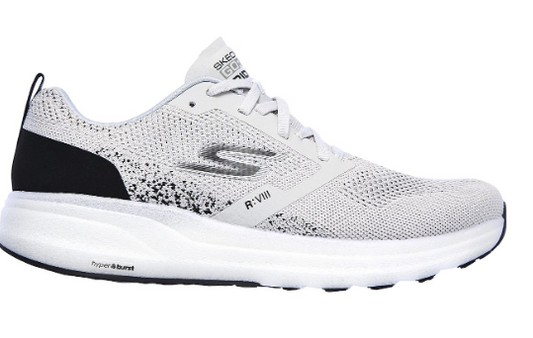 Men's Skechers Go Run Ride 8, Light Gray/Black, 8 D Medium