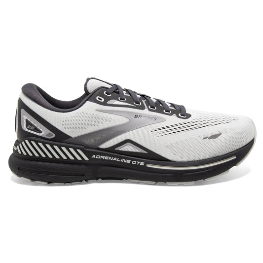 Men's Brooks Adrenaline GTS 23, Oyster/Ebony/Alloy, 7.5 4E Extra Wide