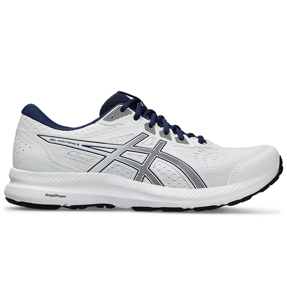 Men's Asics Gel-Contend 8, White/Blue Expanse, 7 D Medium