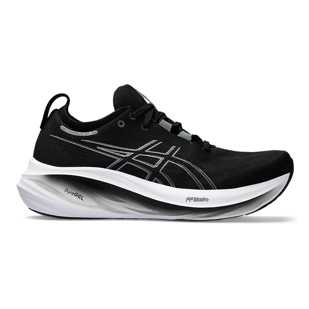 Men's Asics GEL-Nimbus 26, Black/Graphite Grey, 7 4E Extra Wide