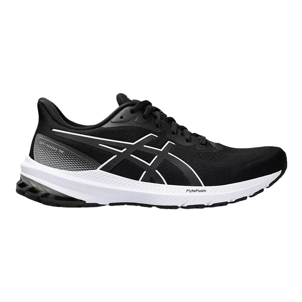 Men's ASICS GT-1000 12, Black/White, 13 D Medium
