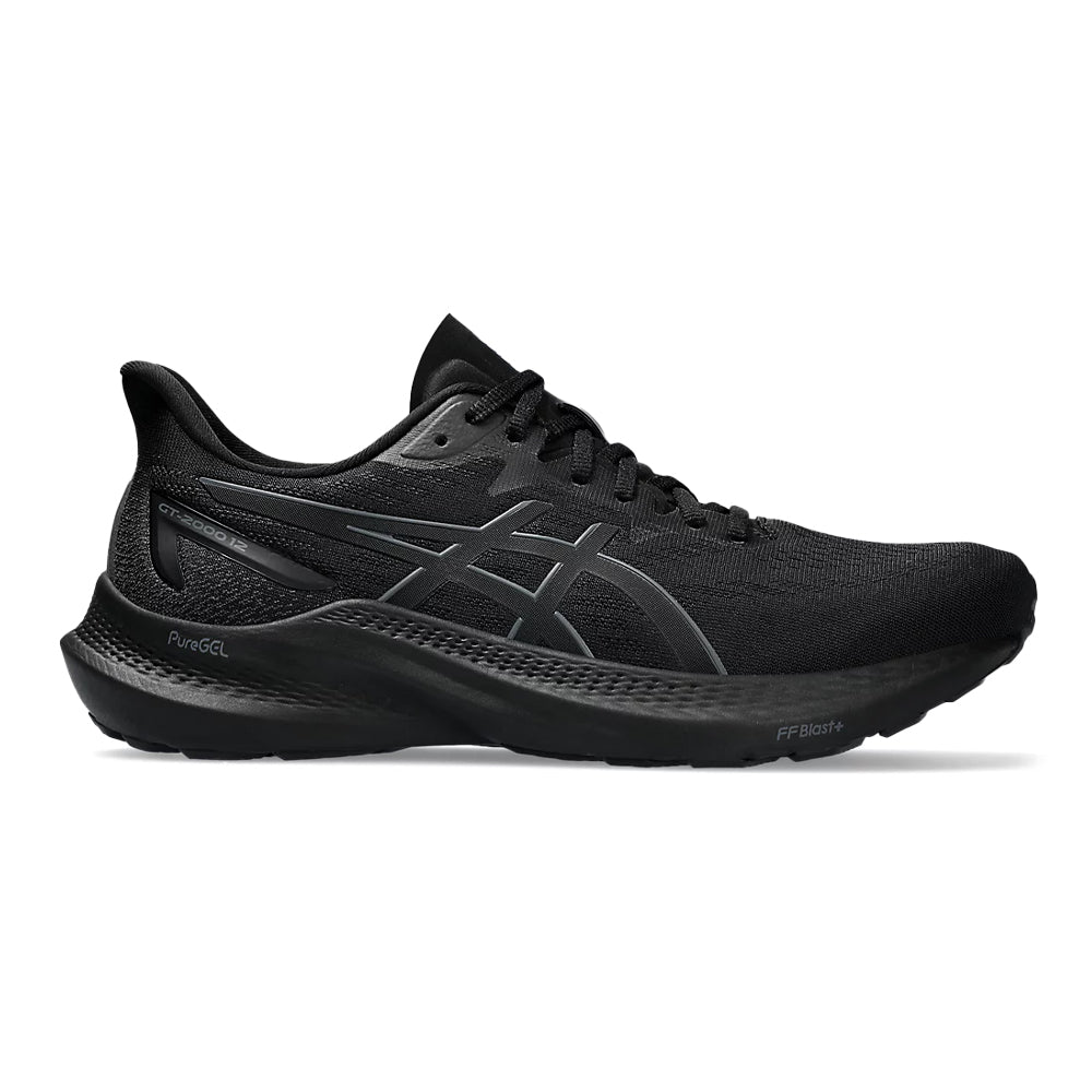 Men's Asics GT-2000 12, Black/Black, 9.5 D Medium