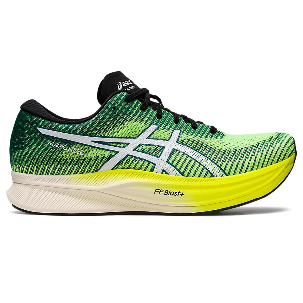 Men's Asics Magic Speed 2, Safety Yellow/White, 12.5 D Medium