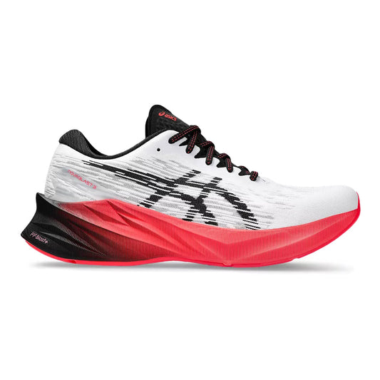 Men's Asics Novablast 3, White/Black, 10.5 D Medium