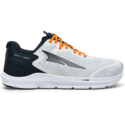 Men's Altra Torin 5, White/Orange, 10 D Medium
