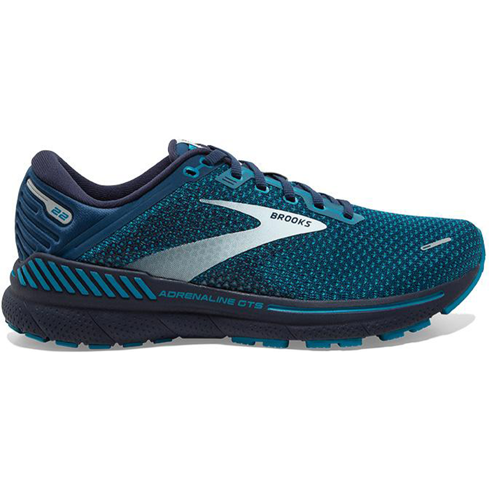 Men's Brooks Adrenaline GTS 22, Titan/Teal/Grey, 10 D Medium