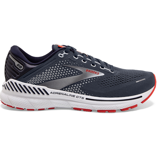 Men's Brooks Adrenaline GTS 22, Peacoat/India Ink/Grenadine, 14 D Medium