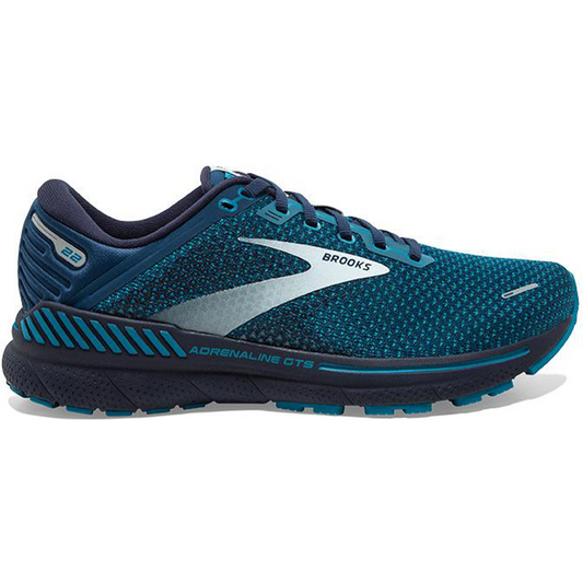 Men's Brooks Adrenaline GTS 22, Titan/Teal/Grey, 9 D Medium
