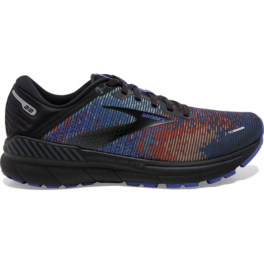 Men's Brooks Adrenaline GTS 22, Royal Blue/Black/Grey, 11 D Medium