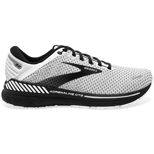 Men's Brooks Adrenaline GTS 22, White/Grey/Black, 11 D Medium