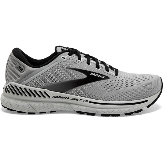 Men's Brooks Adrenaline GTS 22, Alloy/Grey/Black, 8 D Medium