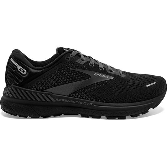 Men's Brooks Adrenaline GTS 22, Black/Black/Ebony, 11 D Medium