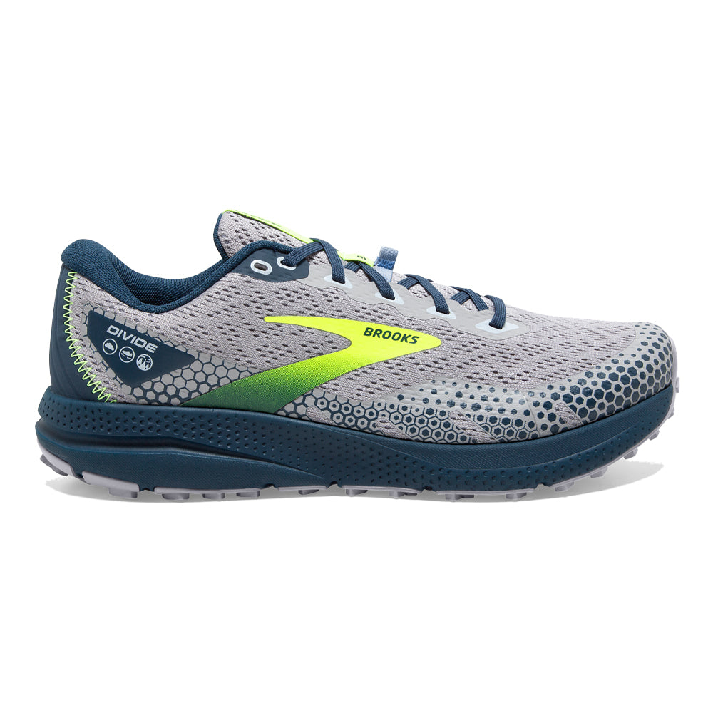 Men's Brooks Divide 3, Alloy/Titan/Nightlife, 10.5 D Medium