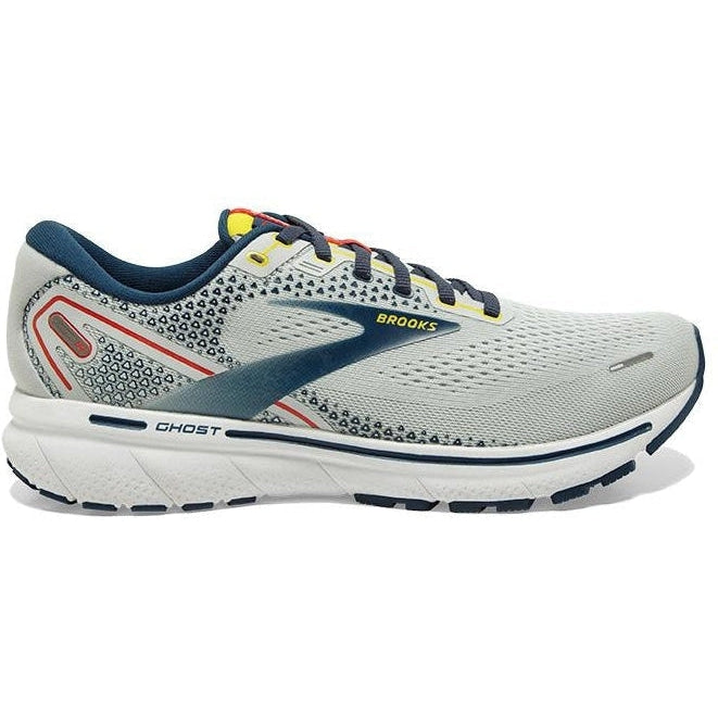 Men's Brooks Ghost 14, Grey/Titan/Maize, 11 D Medium