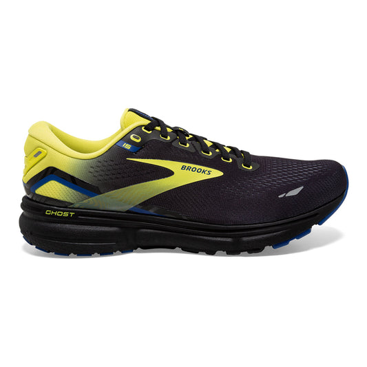 Men's Brooks Ghost 15, Black/Nightlife/Blue, 12 D Medium